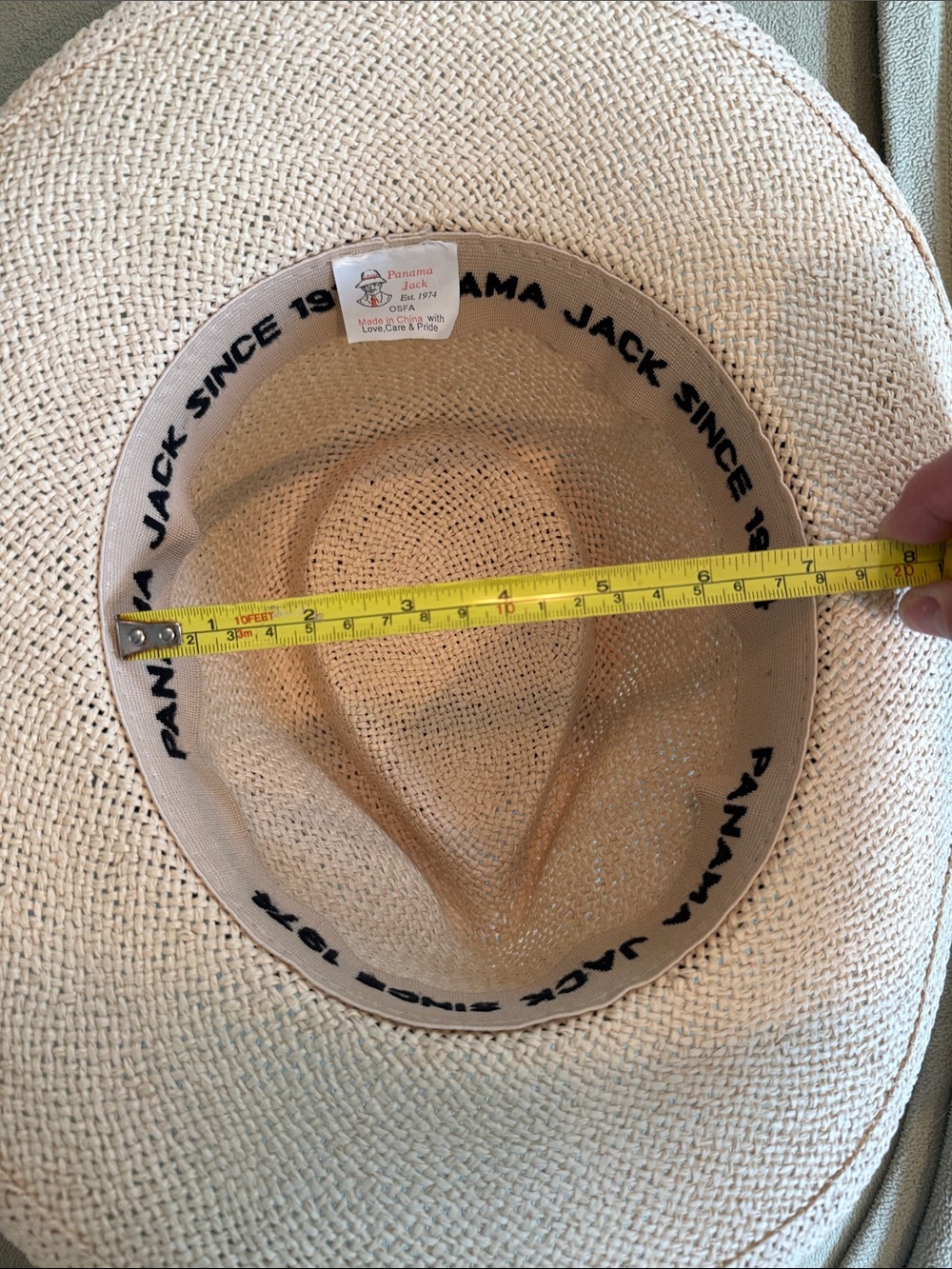 Panama Jack Beige Straw Fedora with Brown Band - Picture 6 of 8